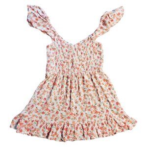 Full Circle Trend Flutter Sleeve Dress Women's Size Large Floral Print V-Neck